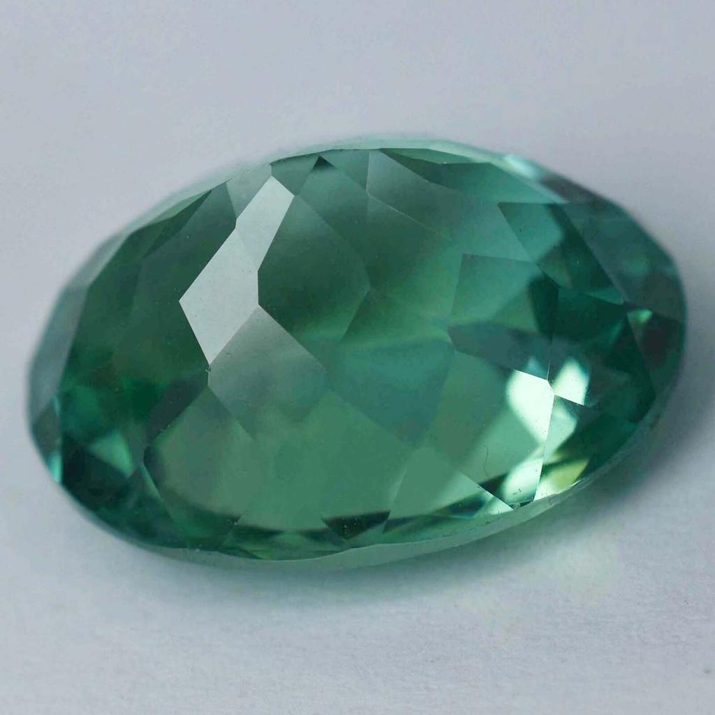Natural Bluish Green Sapphire Loose Gemstone 12.20 ct Oval Shape September Birthday Birthstone