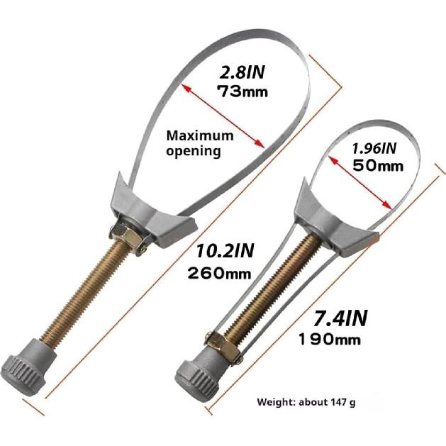 Adjustable Oil Filter Wrench, Auto Car Diameter Adjustable Oil Filter Removal Strap Wrench Tool,Oil Filter Removal Tool,60mm-120mm Universal for