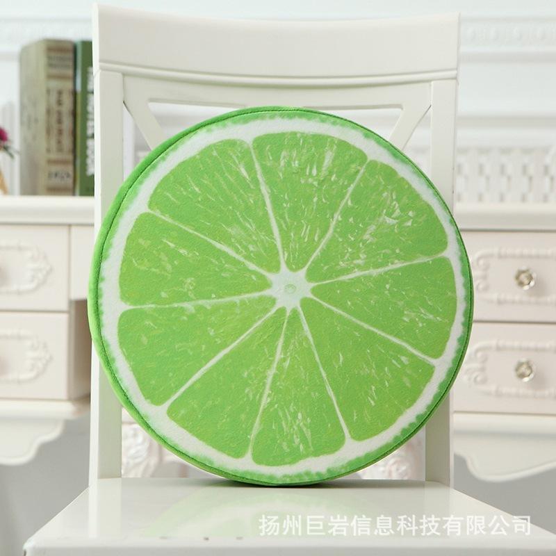 

Plush Fruit Slice Cushion Soft 3D Patterned Seat Pad Comfortable Decorative Pillow for Home Office Car Use One Size