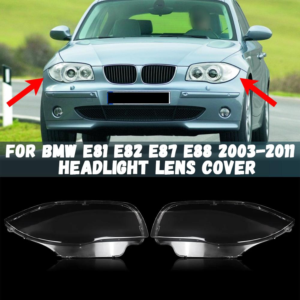 Car Front Headlight Lens Cover For BMW 1 Series E81 E82 E87 E88 2003-2011 Auto Shell Headlamp Cover Lampshade Transparent
