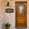 Metal Wall Art Black Welcome Sign Hollow Design Personalized Script Home Wedding Decor