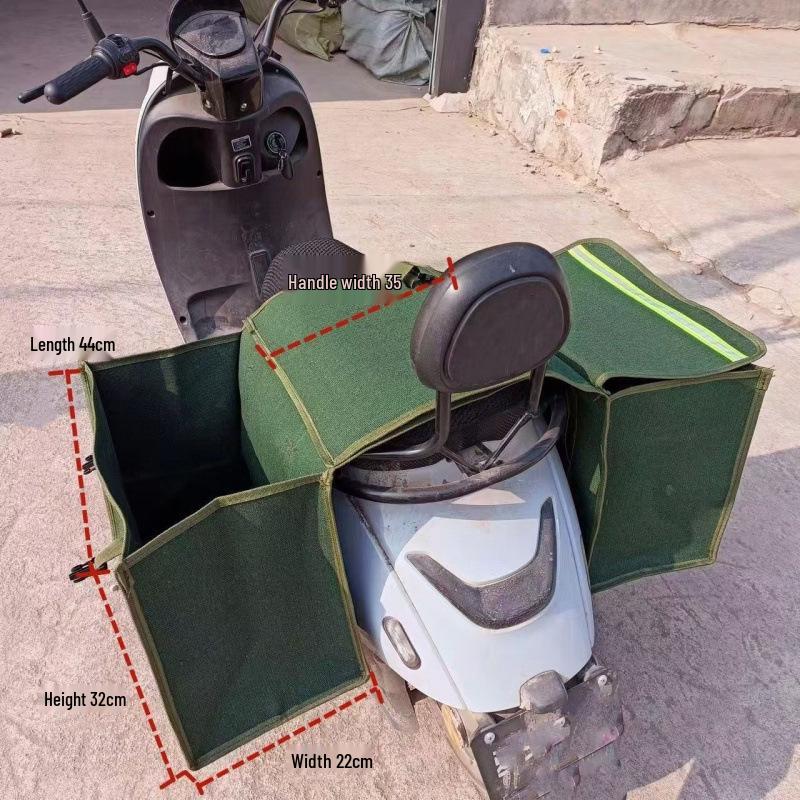 Electric Bicycle & Motorcycle Canvas Saddlebag - Scooter Tail & Storage Bag