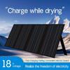 75W Bærbart solcellepanel med fast stativ Sammenleggbart solcellepanel dobbel USB Hurtiglading QC3.0 TYPE-C DC 3.0 for camping 18V solenergi generator strøm