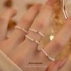 Cui Yan S925 Sterling Silver Japanese-Korean Style Small Pearl Ring: Simple, Fashionable Stacking Ring for Women.