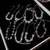 Korean Minimalist Cubic Zirconia Geometric Flower Cat's Eye Stone Bracelet - Elegant, High-End Wristband Jewelry for Women