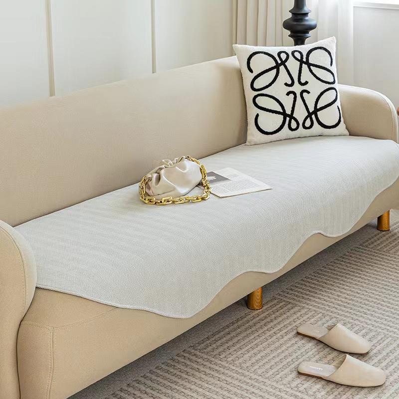 Unregelmäßig geformte weiche Sofahandtücher, einfarbig, luxuriöse Sofabezüge für Wohnzimmer, ganzjährig, universelle rutschfeste Couchbezüge