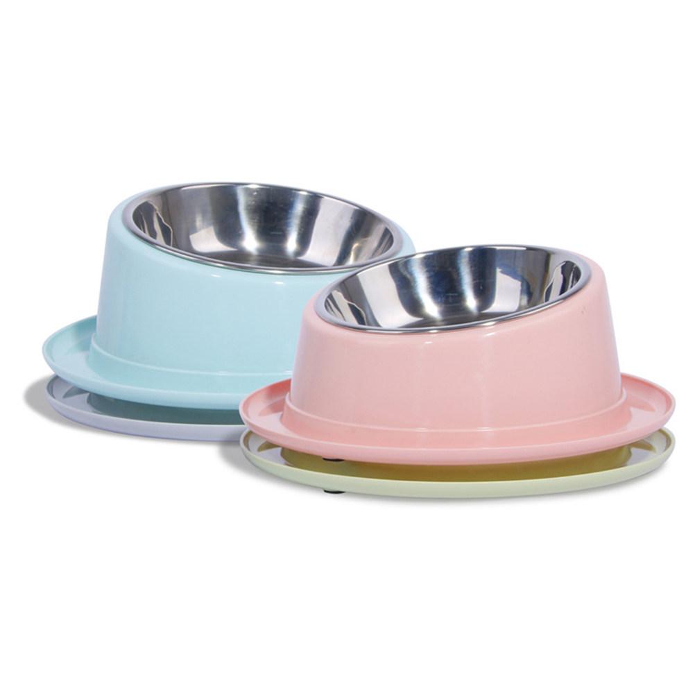 

Heavy Duty Dual Pet Bowl Stainless Steel Cat Dog Feeder Anti Overturn Design Smooth Easy Clean Pet Food Water Bowl Grey розовый