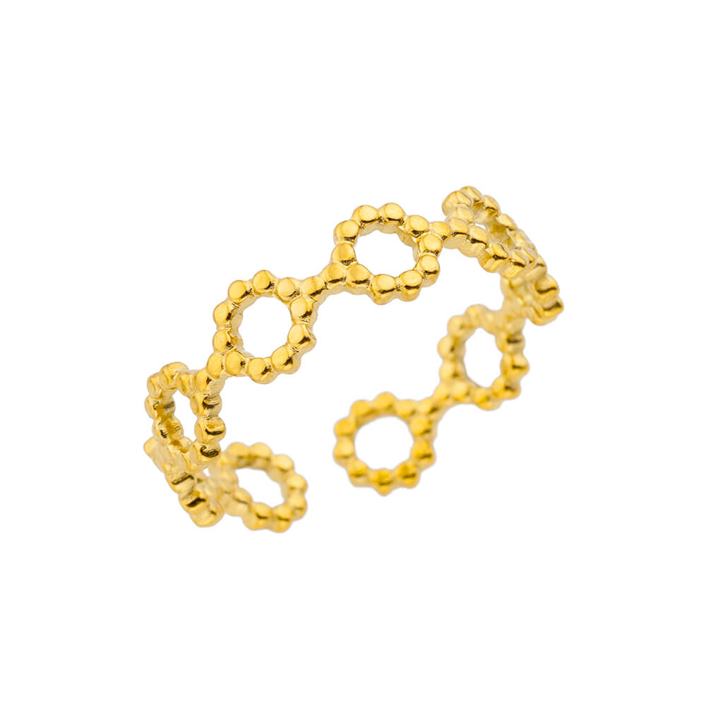 Irregular Layered Stainless Steel Rings For Women Adjustable Gold Plated Snake Aesthetic Ring Wedding Accessories Birthday Gift