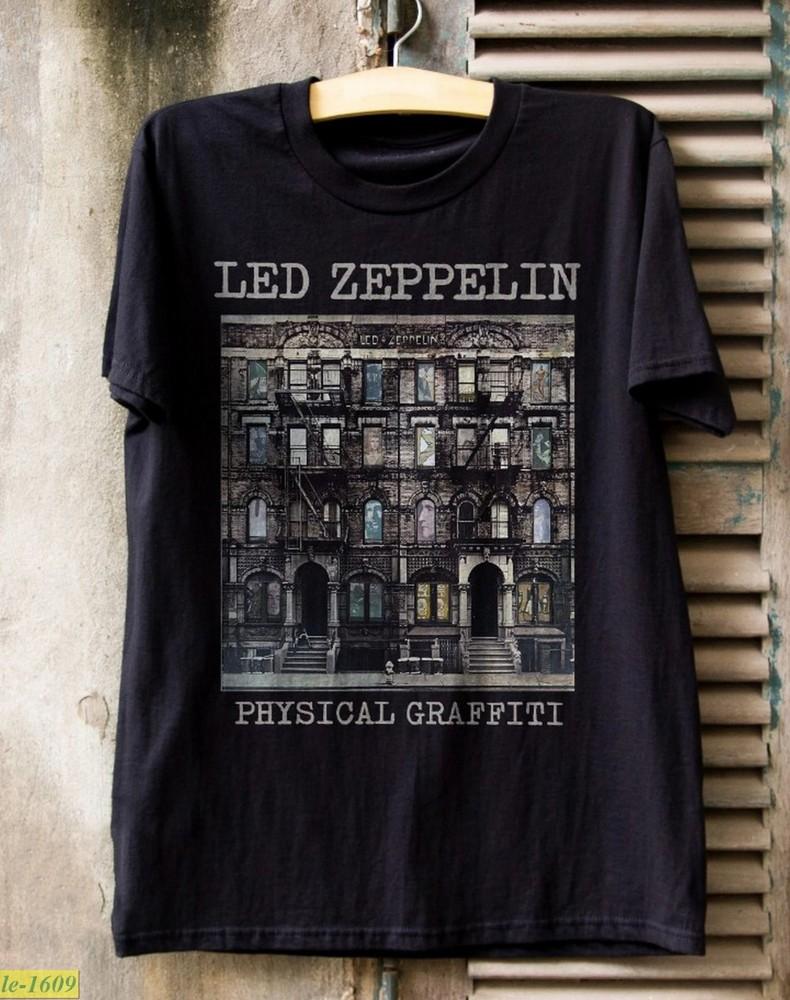 

Led Zeppelin Physical Graffiti Album Black Unisex Tshirt Size S5XL Unisex T-Shirt S