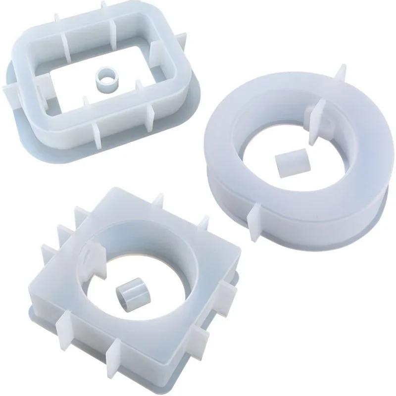 Epoxy Resin Crystal Glue Mold Oval Square Hydroponics Test Tube Flower Nursery Table Vase Silicone Mold