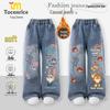 Zootopia Judy & Nick Kids' Fleece-Lined Jeans for Fall/Winter - Medium/Large, Girls' Straight & Wide Leg Options