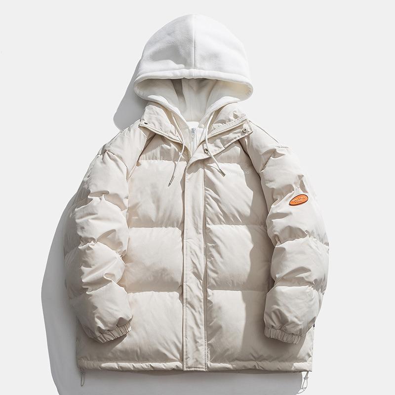 Men's Cotton-padded Clothes Winter New Thickened Glossy Feather Rong Cotton-padded Clothes Student Couple Tooling Cotton-padded Jacket Men's Trend