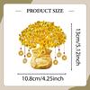 Feng Shui Citrine Money Tree Artificial Bonsai Statue Chinese Decoration for Apartment Living Room Tabletop Decor