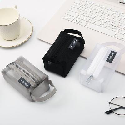 Porte-cartes de crédit ID Sac de rangement en maille Sac à cosmétiques transparent transparent Étudiant