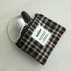 Flat Pouch _ Wool Check Holiday Black (S/card Wallet)