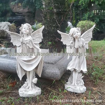 Retro Flower Fairy Resin Garden Ornaments and Courtyard Statues