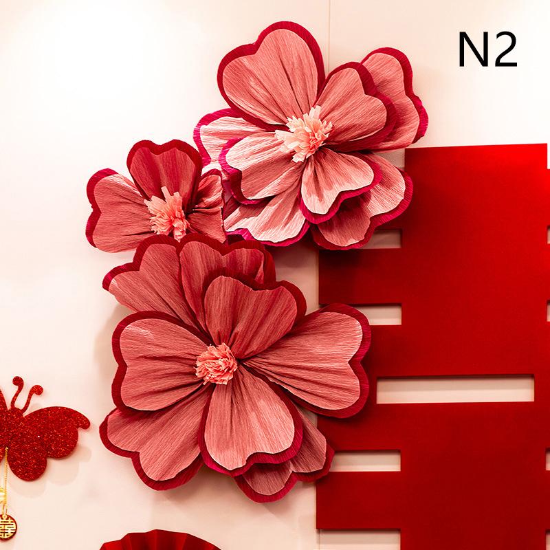 20/25/30Cm Krepowa Papierowa Kwiatowa Lekka Wielofunkcyjna Marszczona Papierowa Kwiatowa Stereoskopowa Dekoracja Kwiatowa Artykuły na Imprezę