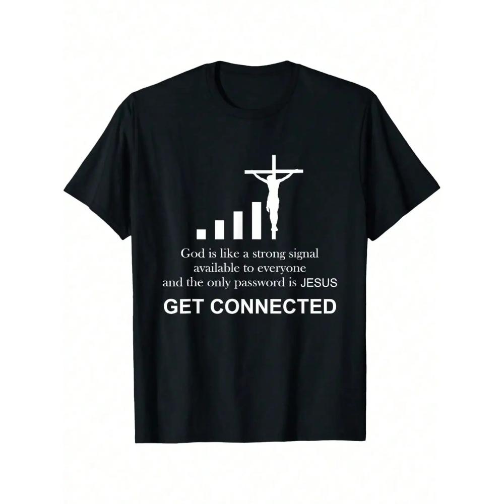 

Men s Casual Cotton Tee with Inspirational Message XXXXXL чорний