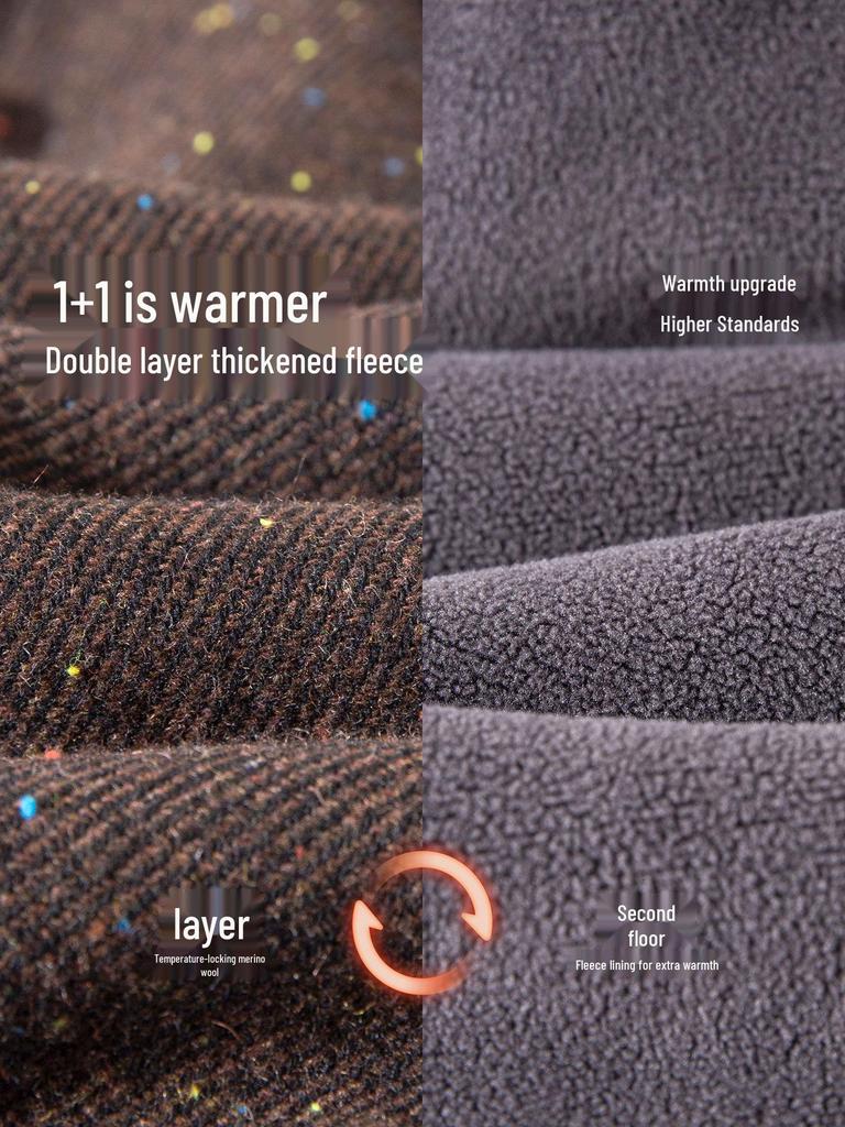 Tongbei 2025 Winter Girls' Double-Layer Fleece-Lined Casual Pants - Thick, Warm, Versatile Fashion.