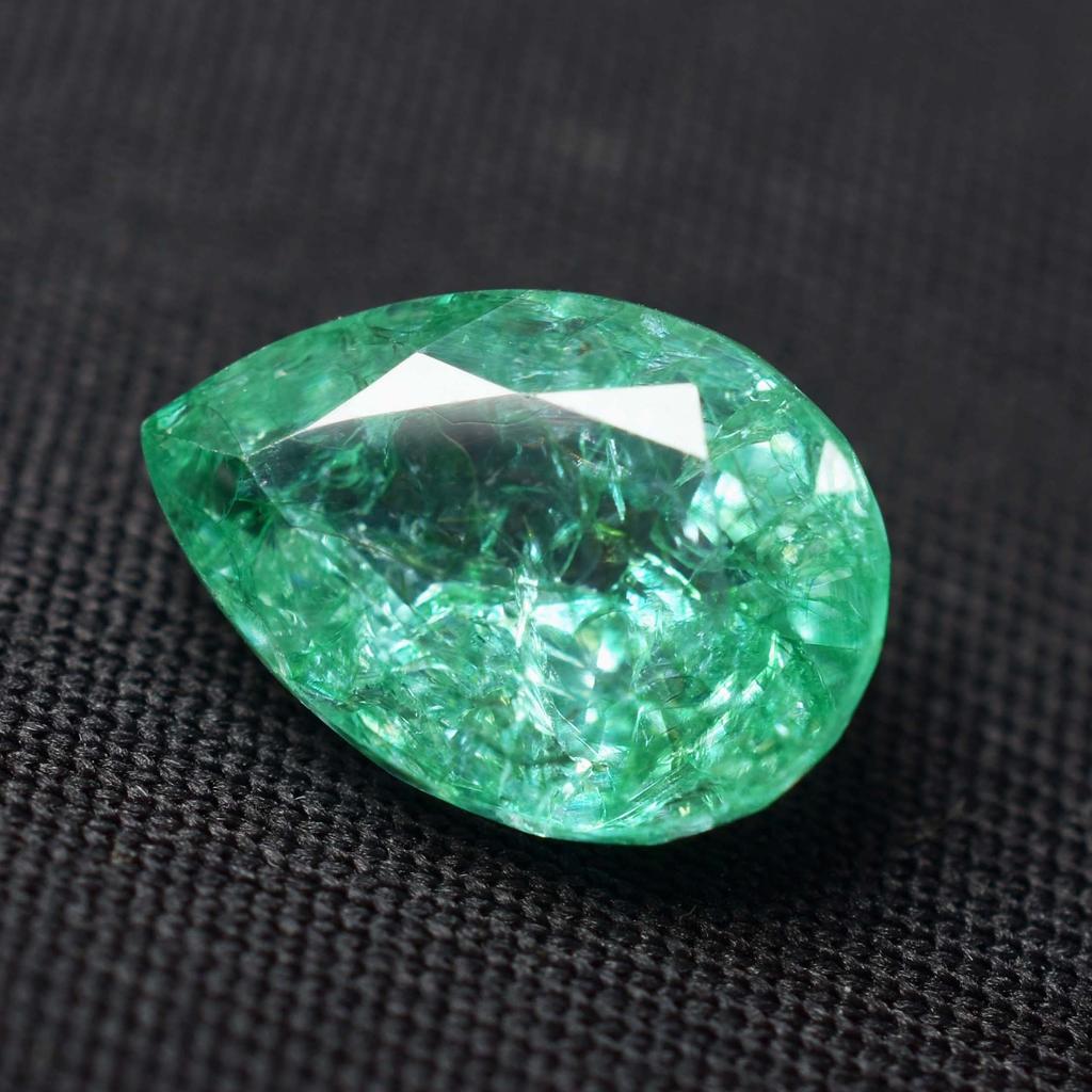 CERTIFIED Natural Most Expensive 5.00 Ct Loose Green Emerald Pear Cut Gemstone