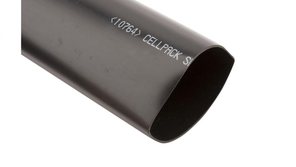 Heat Shrink Tube Thickened With Adhesive, Black, Srh2 63-19 1000mm, 135859