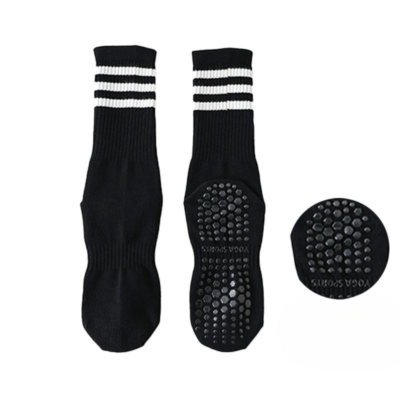 

Female Autumn and Winter Thick Professional Yoga Pilates Silicone Anti-slip Sports Cotton Socks 1 pair чорний