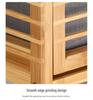 Bamboo Fabric Laundry Basket with Three-Layer Storage Rack and Wall-Mounted Storage Feature
