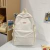 Corduroy Schoolbag Solid Color Student Backpack For Men And Women