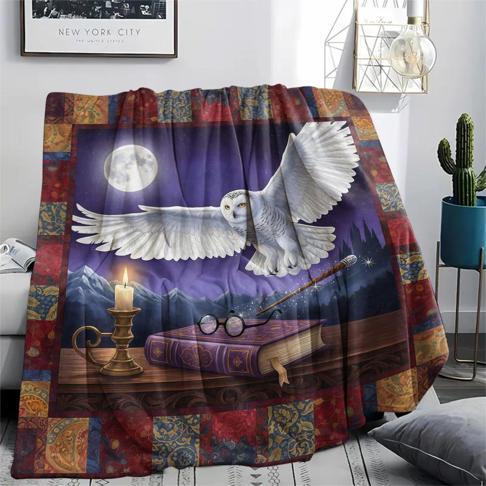 1Pc Cartoon Print Flannel Blanket, High Quality Comfortable for All Seasons, Home Decor, Warmth and Comfort, Perfect for Christmas Birthday Gift