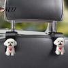 Car Storage Accessories Seat Hook, Cartoon Cat/Dog Pattern Decor, Durable Load Bearing Acrylic Cute Pet Organizer Headrest Hanger, Universal