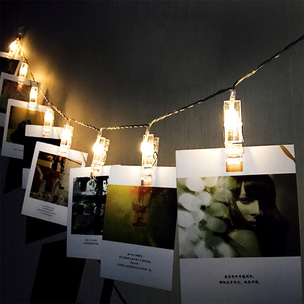 Photo Clip LED Light String Battery Decorative Light String for Parties Weddings