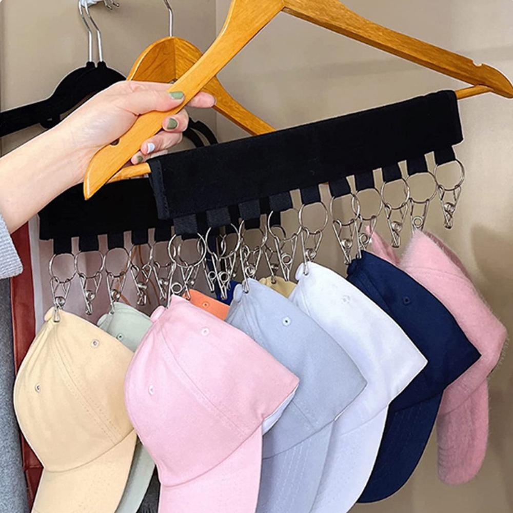 1 ks 10-sponek multifunkční spona na kabát a čepici, samolepicí přenosná domácí spona na suchý zip bez perforace, úložný prostor na oblečení