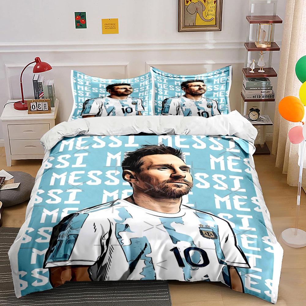 

Player figure, repeated Messi . Bedding sets Duvet cover sets Duvet covers Pillowcases(1 * Duvet Cover 2 * Pillowcases without duvet insert) 135x200cm