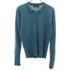FRED PERRY Long sleeve Polo knit 10 Blue sweater Women Used