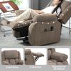TV Recliner with Massage and Heat Function, Electric Lift Chair, Remote Control, Side Pockets, Light Brown