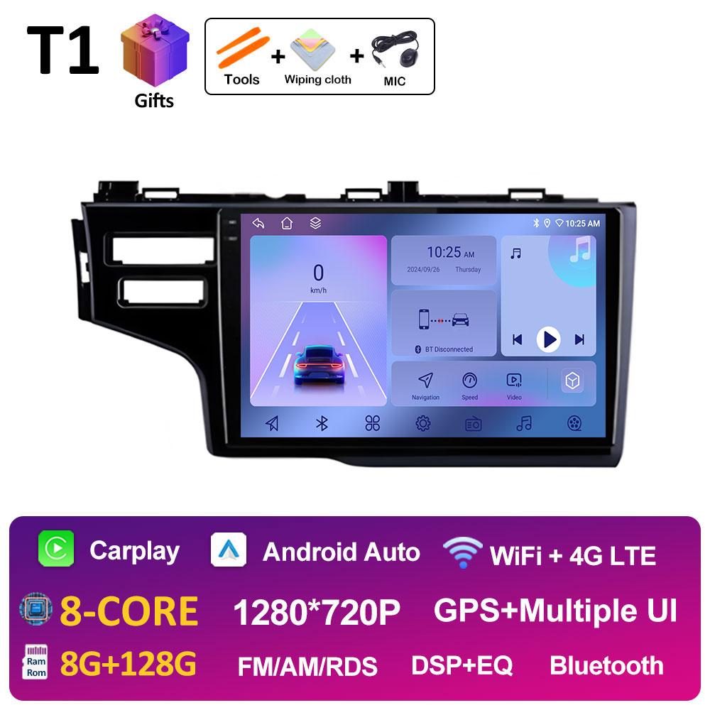 Car Video Multimedia Audio Player Left Hand Drive For Honda Fit Jazz 2014 2015 2016 2017 GPS Navigation Wireless Carplay No 2din