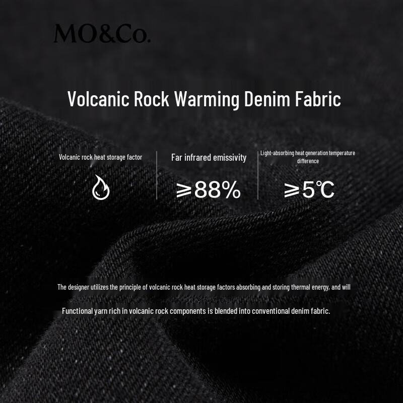 MO&Co. Women's Retro High-Waist Slim Thermal Jeans