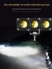 Super Bright LED Motorcycle Spotlights: High/Low Beam, Yellow & White, for Electric Vehicles & Tricycles