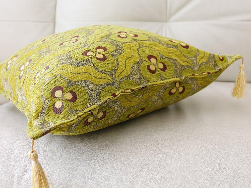 Chenille Cushion Cover 45cm by Chintomani [Turkish Design] (Yesilçay)
