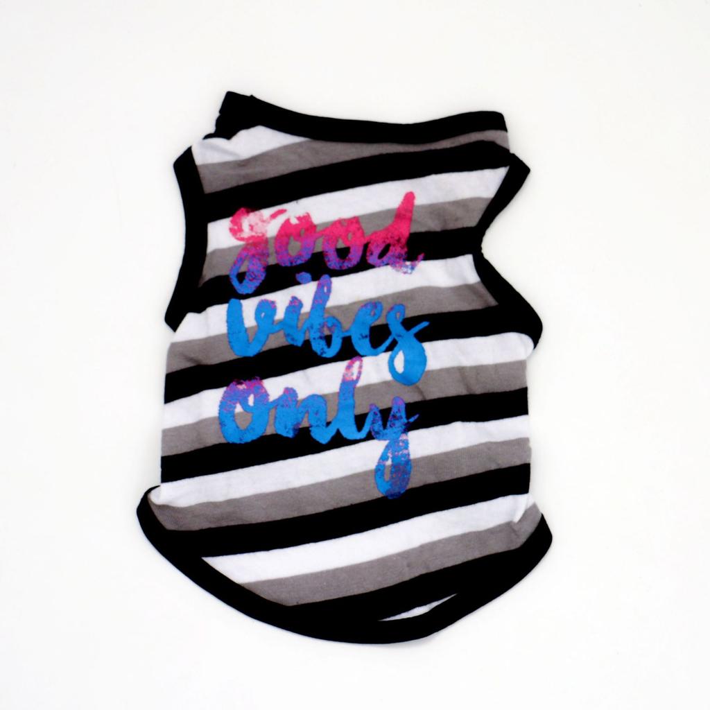 Îmbrăcăminte pentru animale de companie, Modele noi de primăvară și vară, Haine pentru animale de companie pisici și câini, Vestă cu dungi respirabilă