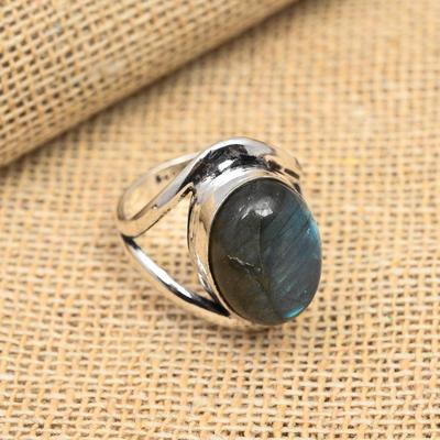 Labradorite Gemstone 925 Sterling Silver Handmade Jewelry For Wedding Gift
