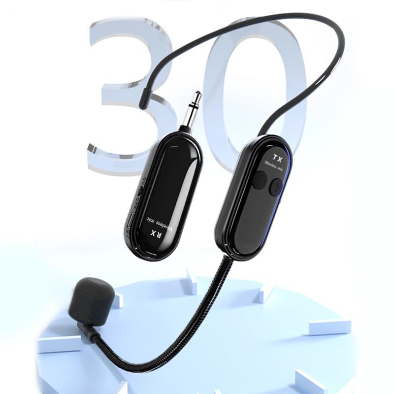 2-in-1 Kabelloses Mikrofon-Headset Langstrecken-Mikrofon-System Headset-Mikrofon Sprachverstärker für Lehrer Bühnenkünstler Fitness-Trainer