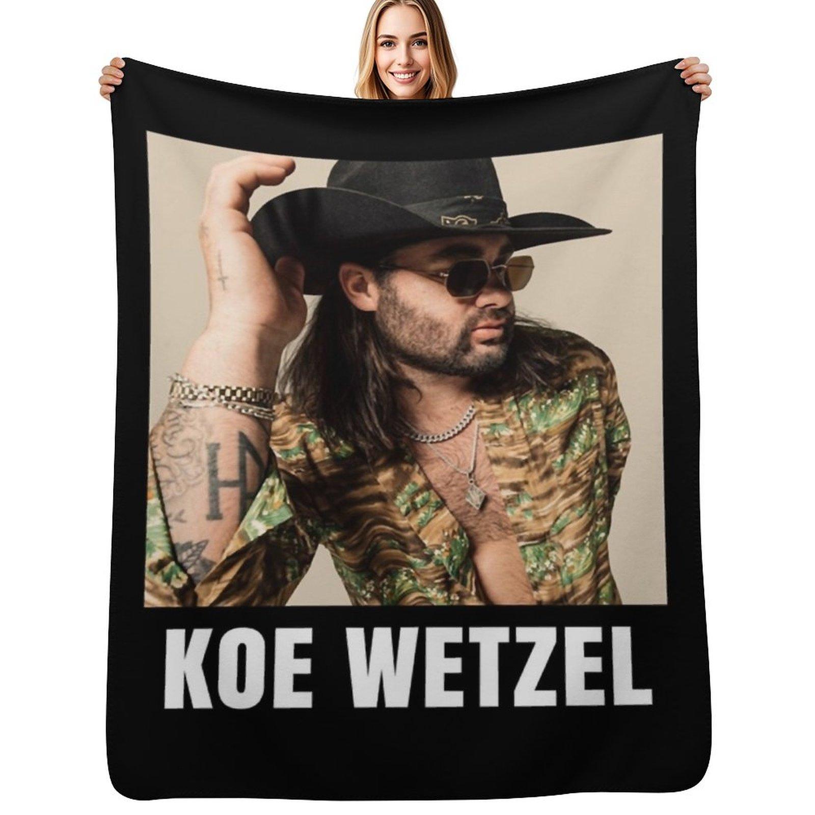 Music Vintage Retro Koe Wetzel Gifts For Music Fans Throw Blanket Cozy Warm Blanket for Bed Room Decor Size: 75*100cm, Weight: 230 GSM