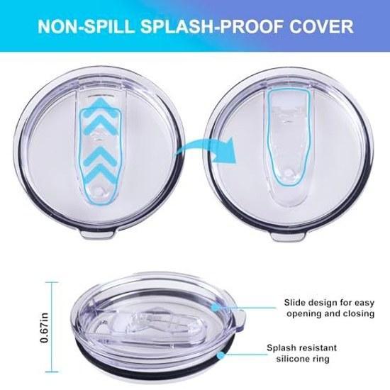 Reusable replacement lid 2-pack Yeti tumbler similar diameter 3.2 inches spill-resistant 20 10 ounces AICMEI Lid-20OZ