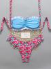 2026 European American Flounce Bandage Bikini Two-Piece Set - Sexy Split Swimsuit