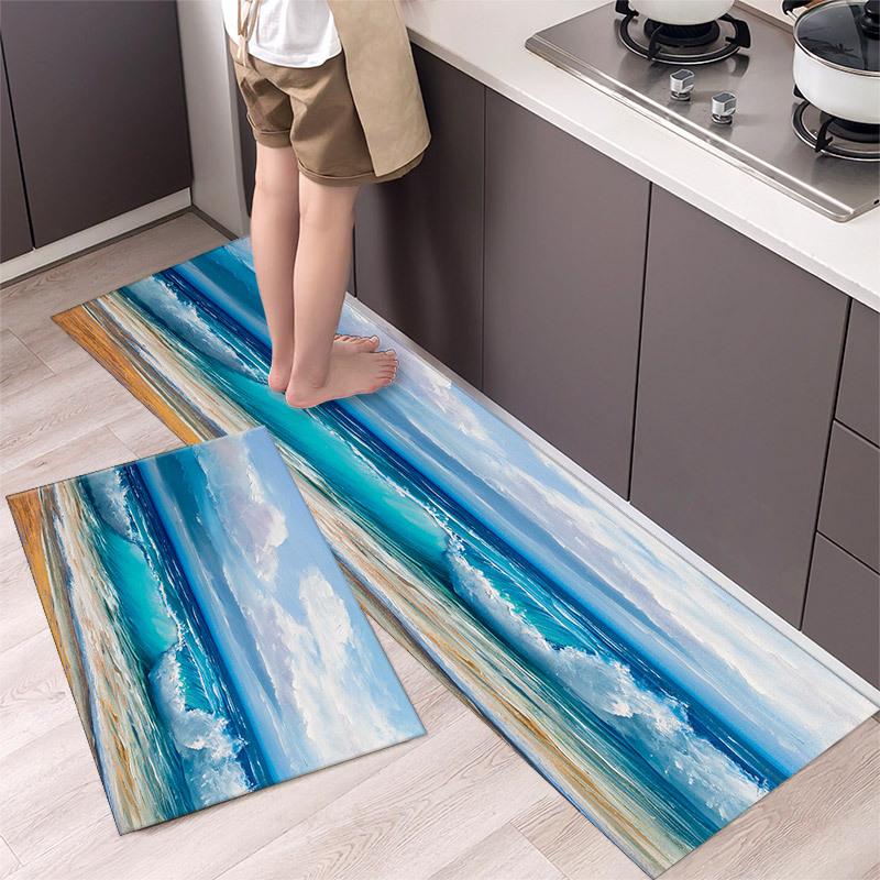 Moderner Ländlicher Stil Fußmatte Küchenteppich Badezimmereingang Badezimmer Schmutzabweisende Matte Fußmatte