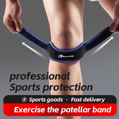 1Pc Patella Kneecap Band Adjustable Silica Gel Knee Tendon Strap Protector Knee Pad Running Sports Cycling Gym Knee Support Pads