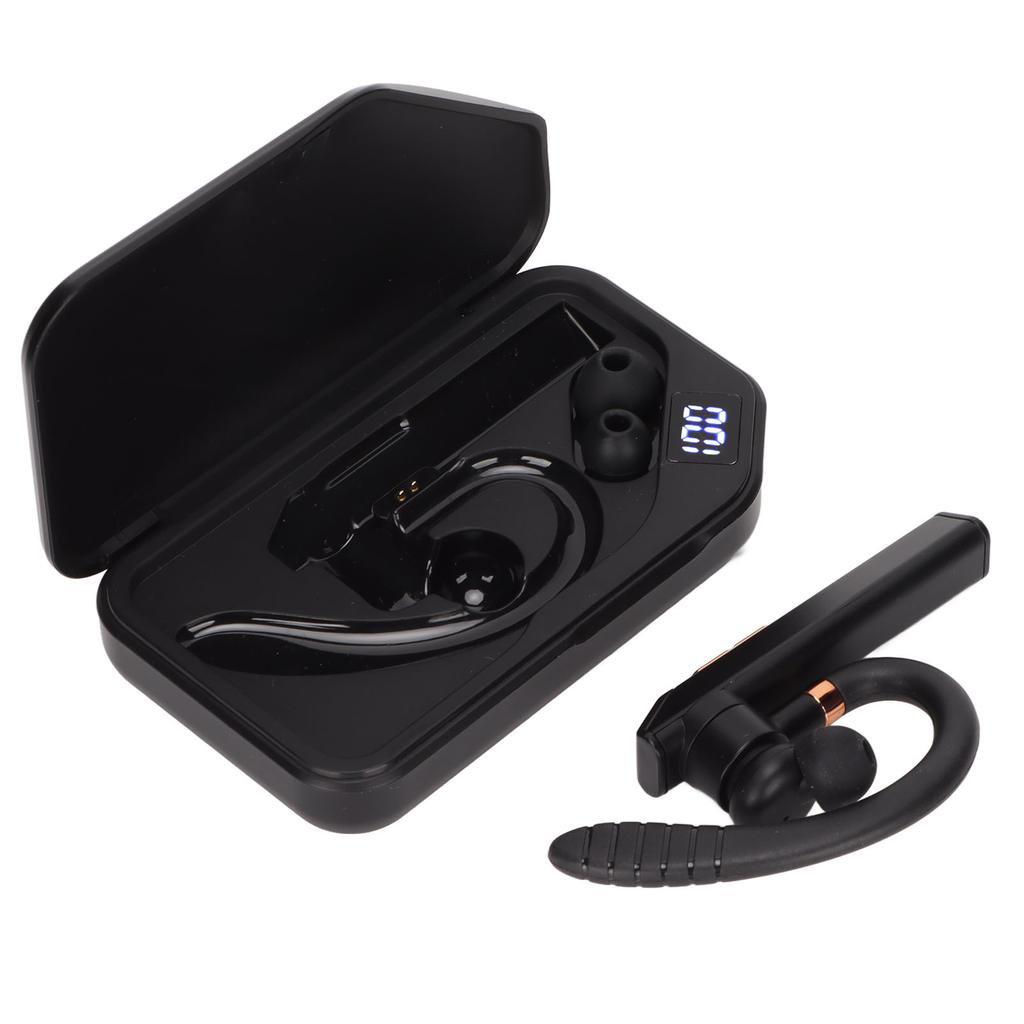 K3 Business Bluetooth Earphone Noise Reduction Single Ear Wrap Around Earphone with Charging Compartment(Jerry Chip