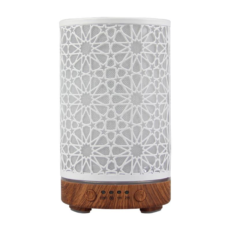 Aroma Diffuser 100ML Timing Function Hollow Star Ultrasonic Air Humidifier Bedroom Essential Oil Diffuser with LED Night Lights