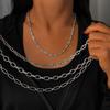 Trendy Titanium Steel Handmade Unisex Clavicle Necklace - Fashionable and Versatile Design
